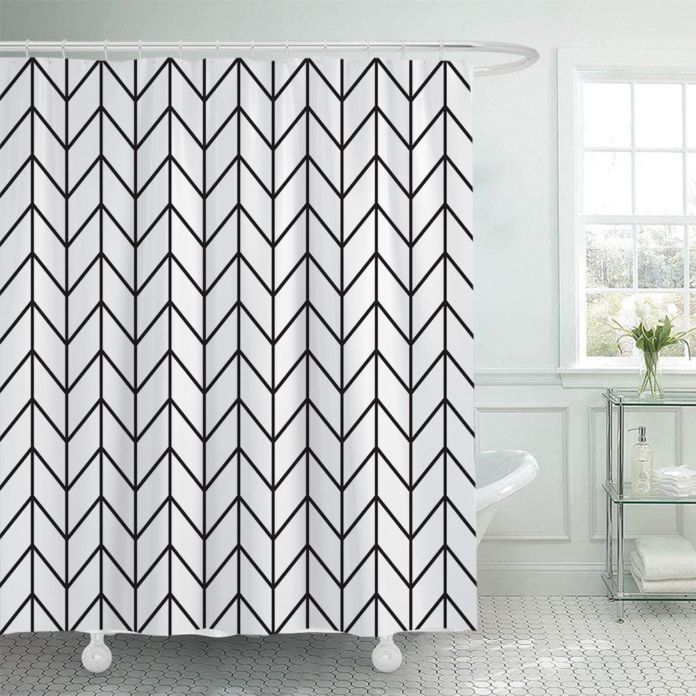 Modern Geometric Shower Curtain Stornfield