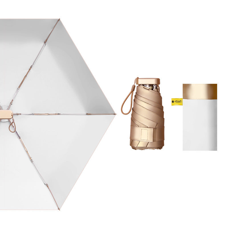 Ladies elegant and practical foldable umbrella with integrated water bottle Stornfield
