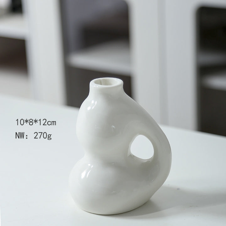 Modern Dual Chamber Ceramic Vase Stornfeild