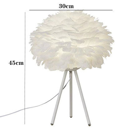Feathered Accent Table Lamp