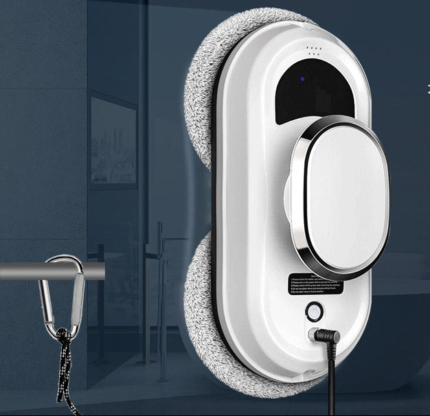robotic window cleaner with dual spinning microfiber mops and spray function Stornfield