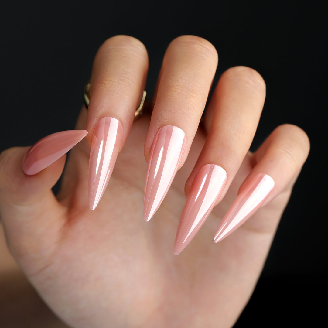 Artful Stiletto Nails with High Gloss Finish Stornfield