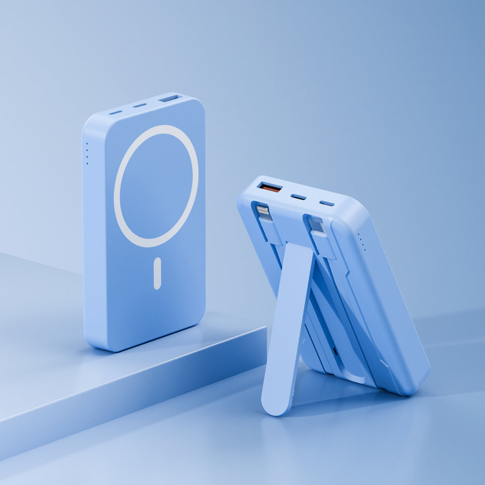 Powerbank with integrated stand function and wireless charging option Stornfield