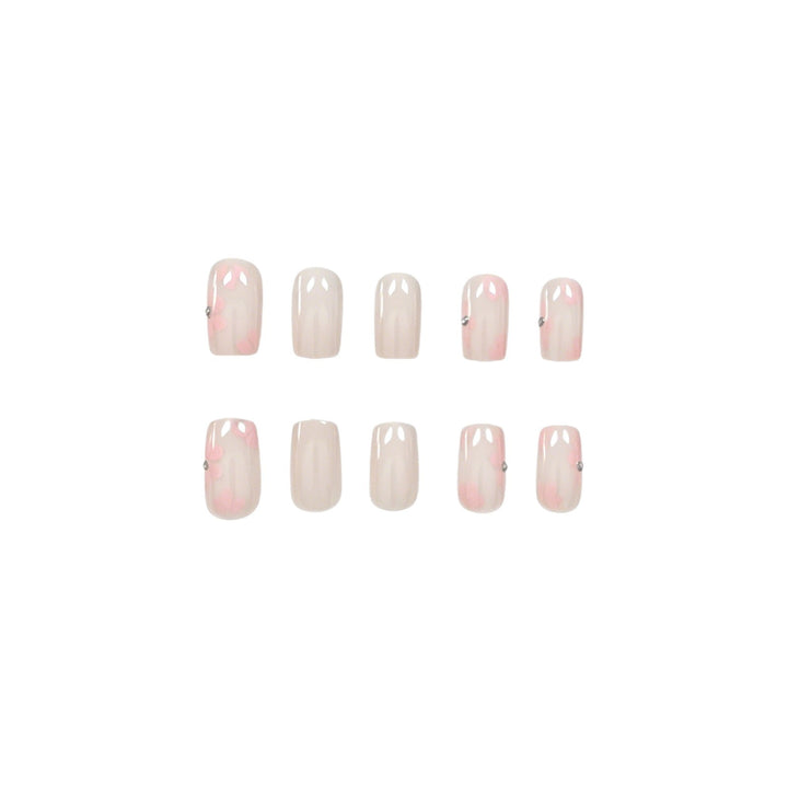 Floral Embellished Acrylic Nail Art Enhancements Stornfield