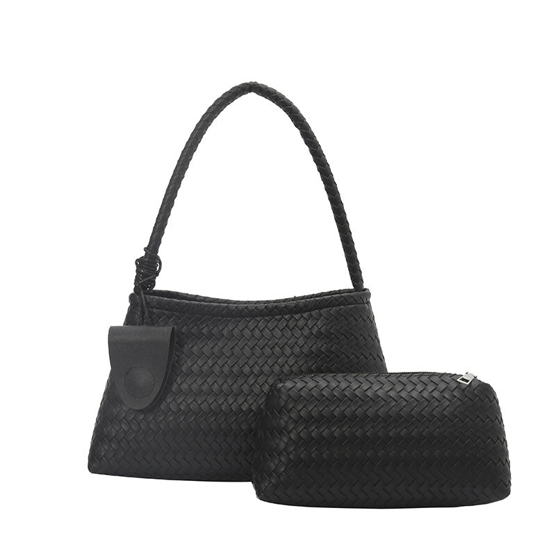 Handmade Woven Tote Bag with Removable Pouch