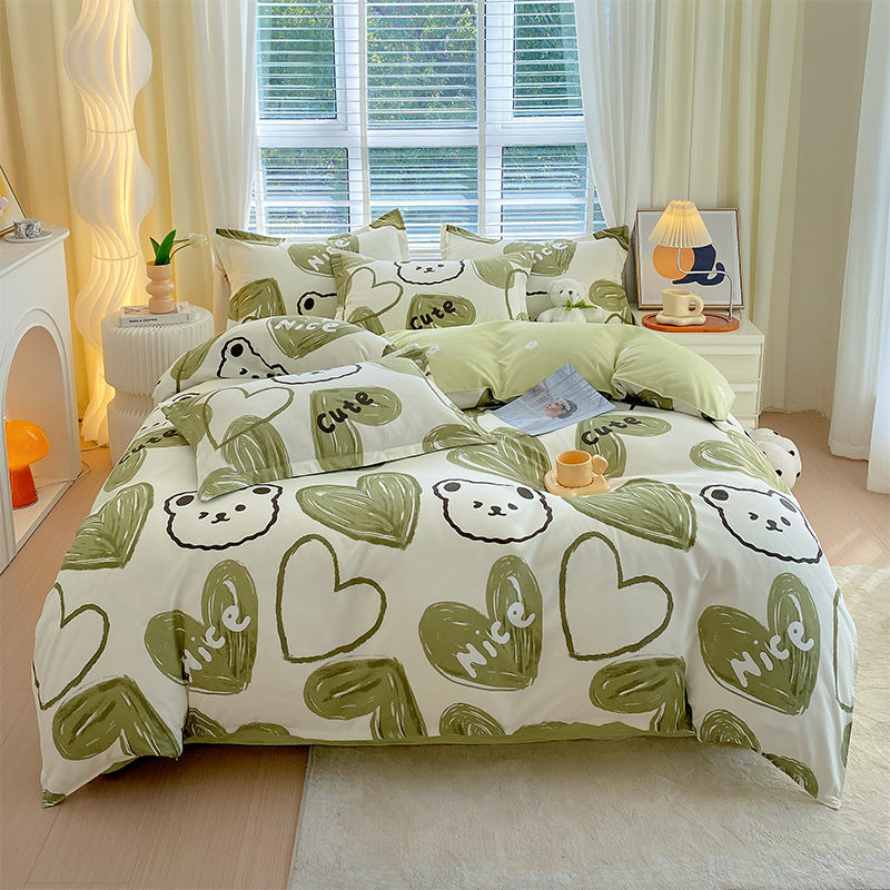 Whimsical Floral Pattern Bedding Set