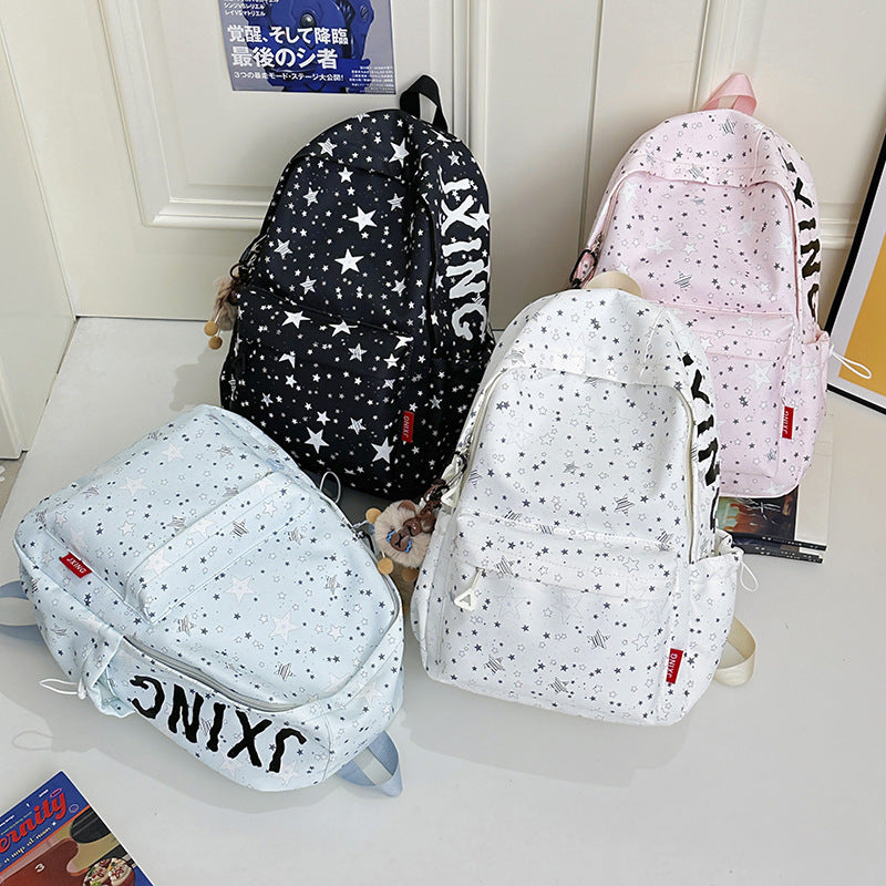 Star-Printed Cute Backpack Stornfield