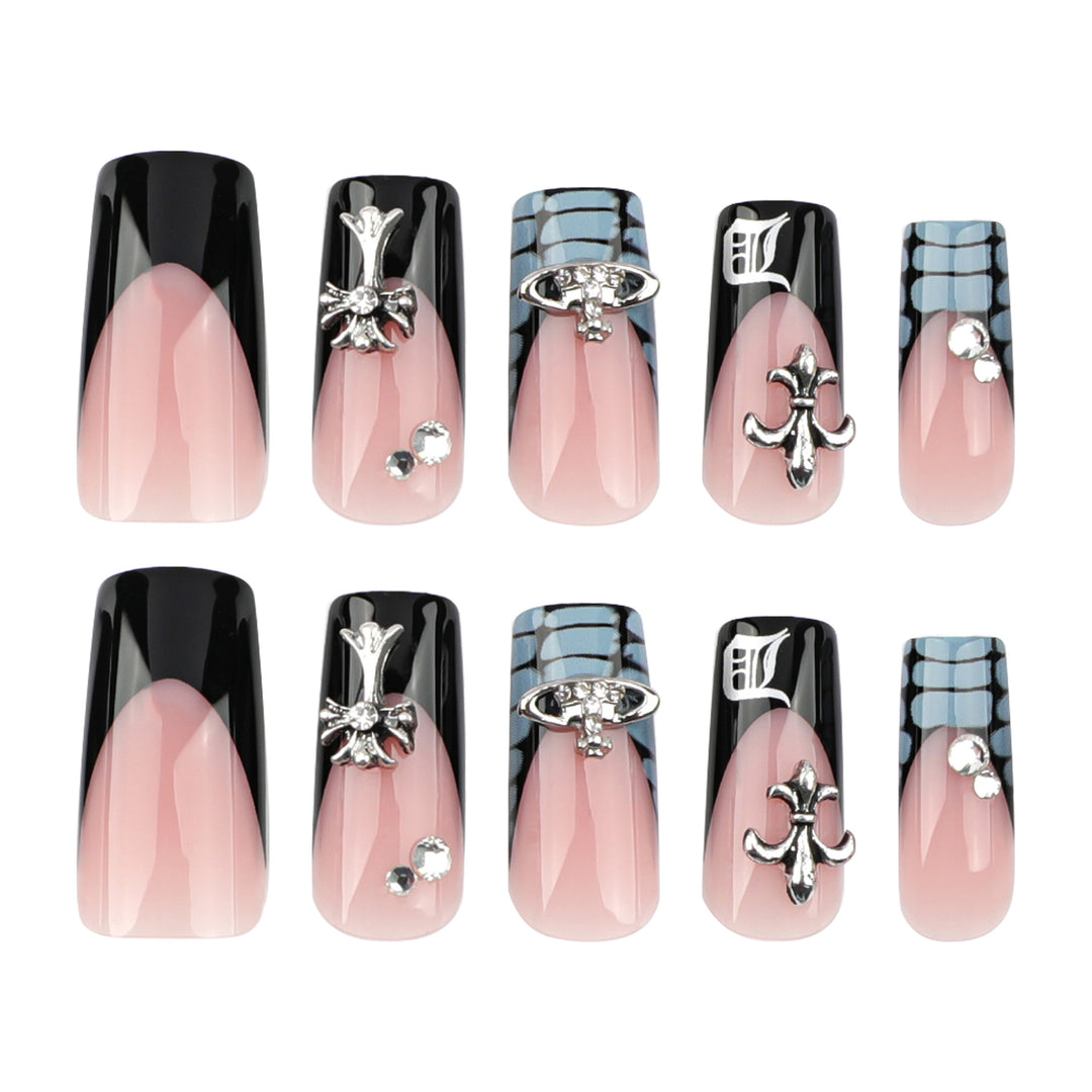 Artistic Nail Extensions with Decorative Design Stornfield
