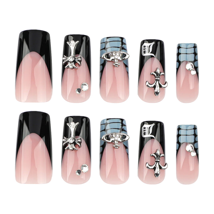 Artistic Nail Extensions with Decorative Design Stornfield