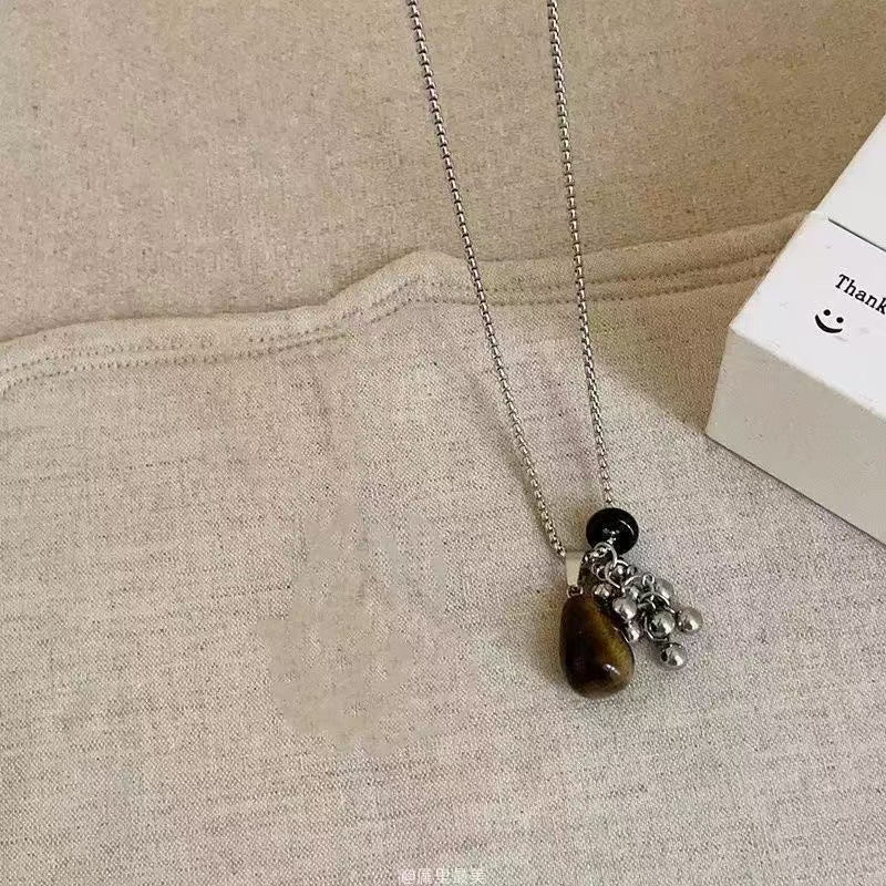 Bohemian Pendant Necklace with Gemstone Charm Stornfield