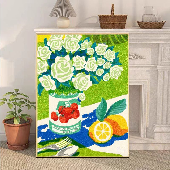 Retro-Inspired Still Life Canvas Art Print Stornfield