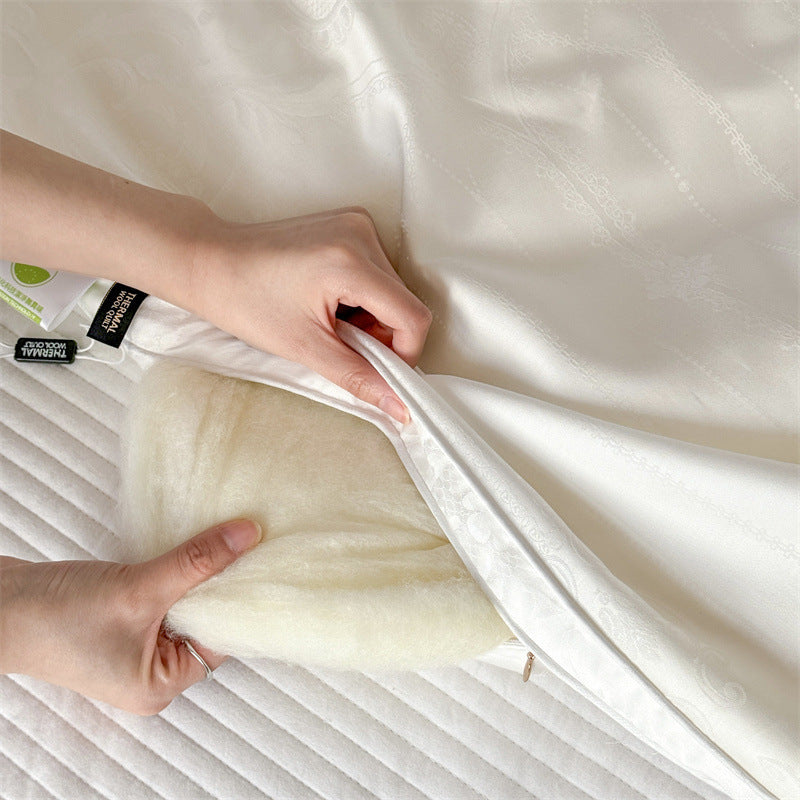 Luxury Button-Tufted Jacquard Hypoallergenic Duvet Insert