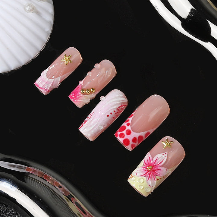Floral Design Press-On Nail Tips Stornfield