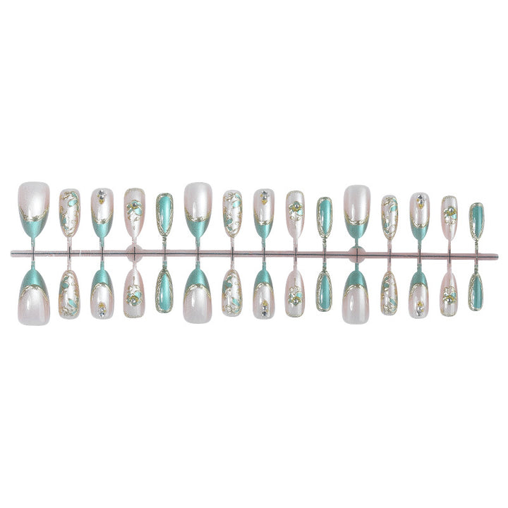 Decorative Floral Art Press-On Nail Set Stornfield
