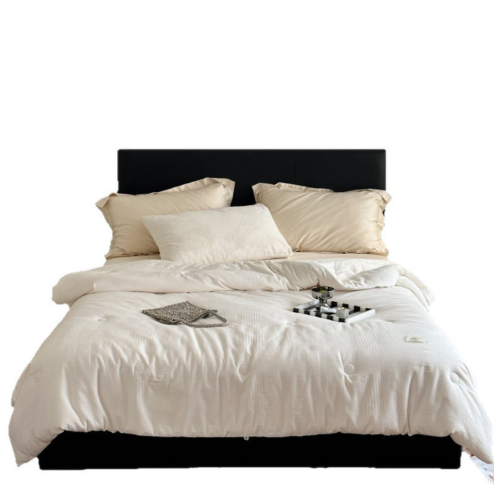 Luxury Hypoallergenic Down-Alternative Duvet Comforter with Box-Stitch Cotton Sateen Shell