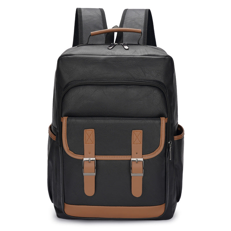 Multi-Functional Faux Leather Backpack