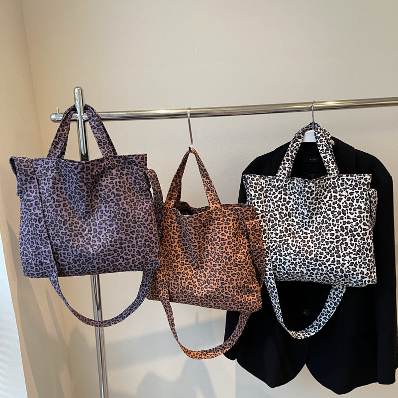 Trendy Leopard Print Tote Bag