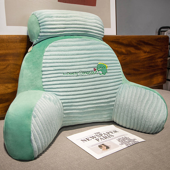 Plush back support pillow in toast design Stornfield
