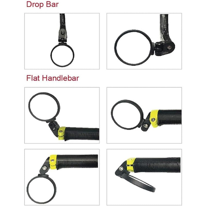 adjustable bicycle bar-end convex safety mirrors with full swivel and anti-glare glass Stornfield