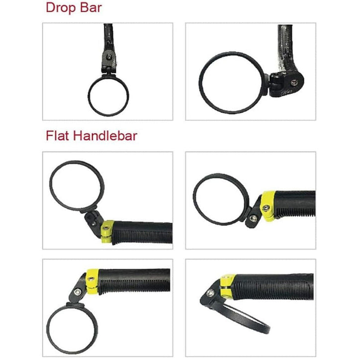 adjustable bicycle bar-end convex safety mirrors with full swivel and anti-glare glass Stornfield