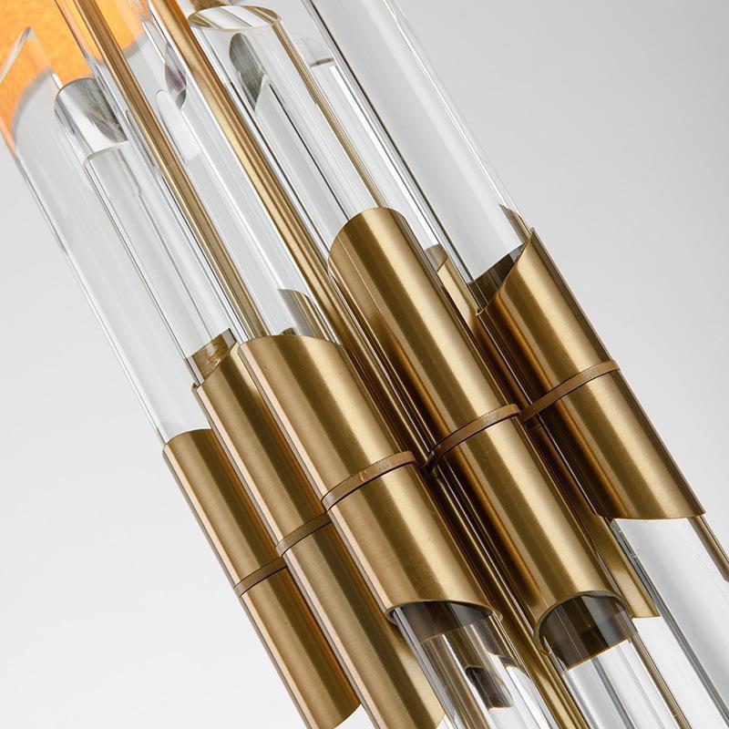 Modern Crystal Table Lamp with Gold Accents