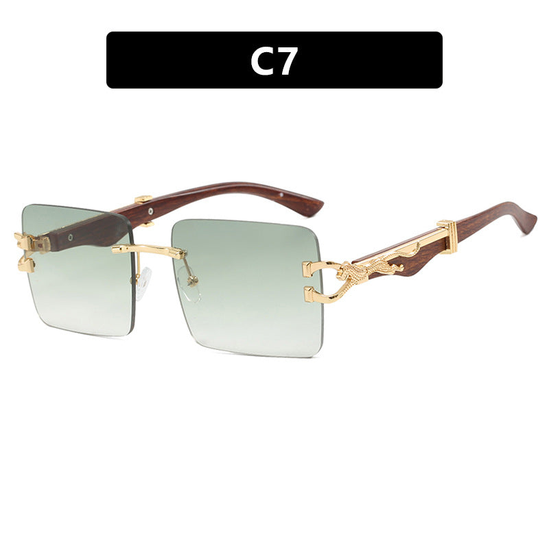Ladies elegant square sunglasses with high-quality wooden frame Stornfield