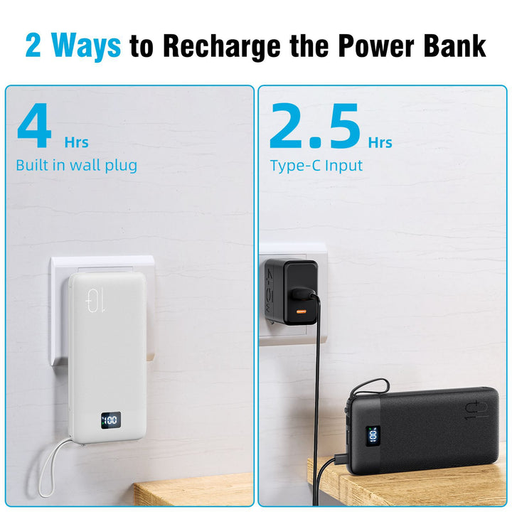 Powerbank with Integrated Socket Function and Smart Charging Stornfield