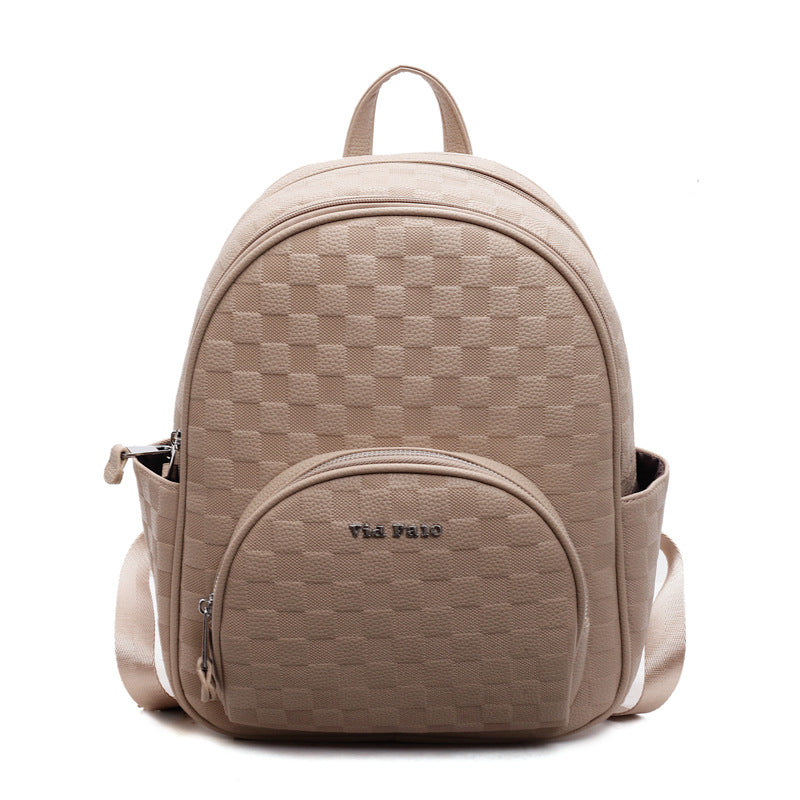 Stylish Checkerboard Backpack