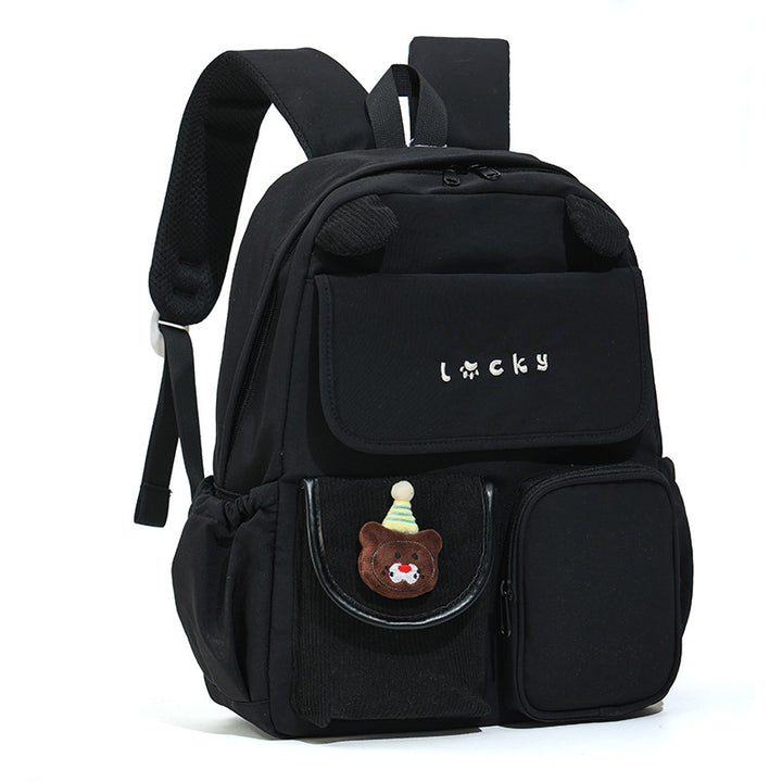 Adorable Plush Character Design School Backpack