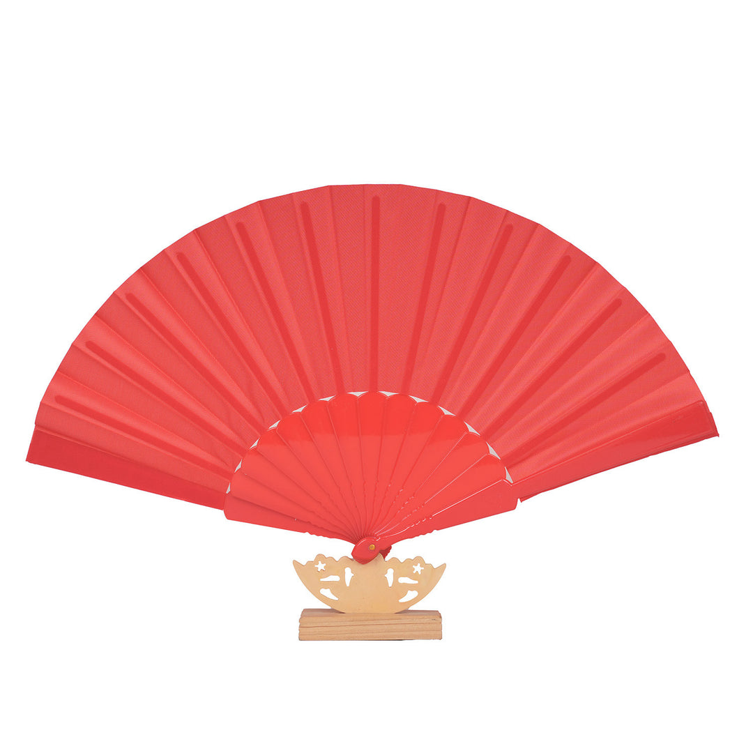Ladies decorative fan with elegant wooden handle Stornfield