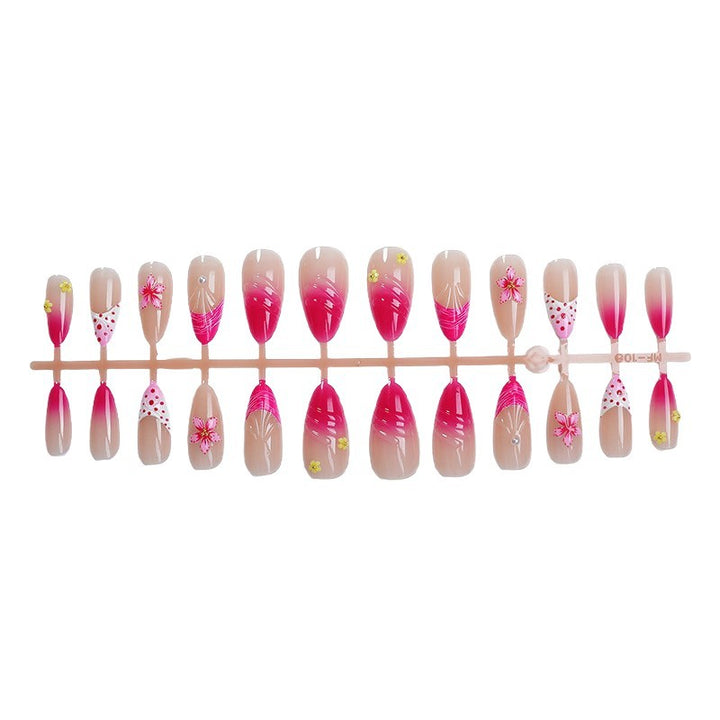 Artful nail tips with delicate floral embellishments Stornfield