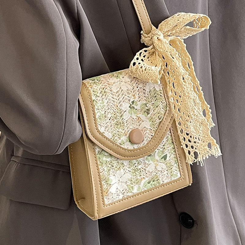 Floral Patterned Crossbody Handbag