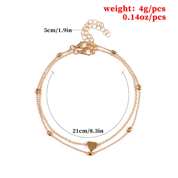 Double Layered Heart Charm Necklace Stornfield