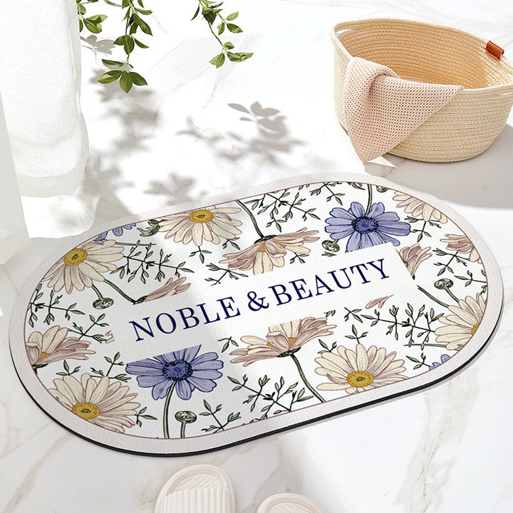 Floral Inspirational Bath Mat