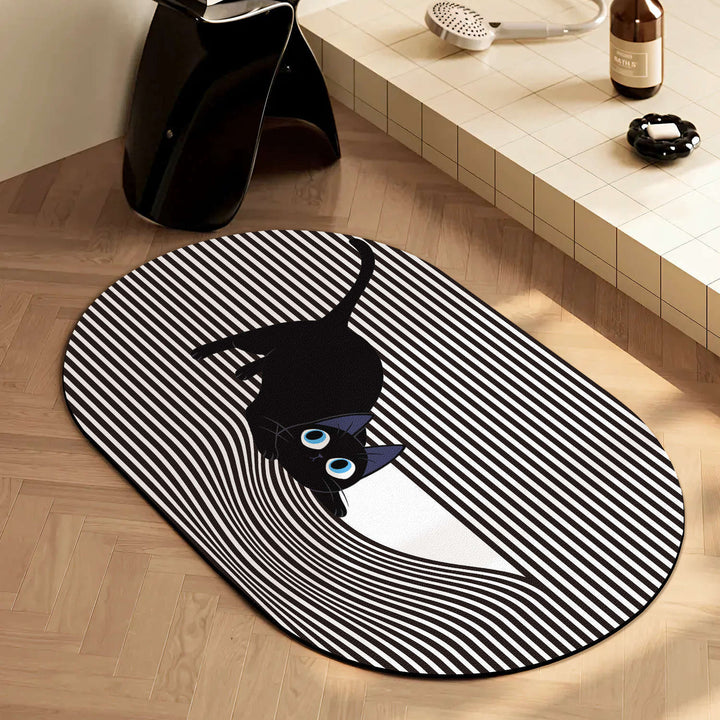 Cat-Themed Decorative Area Mat