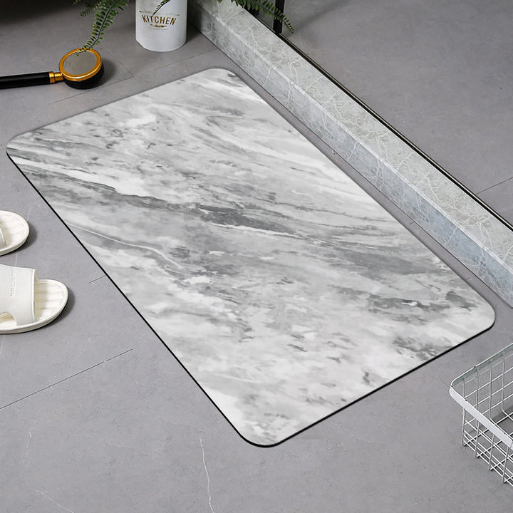 Luxurious Marble Print Bath Mat