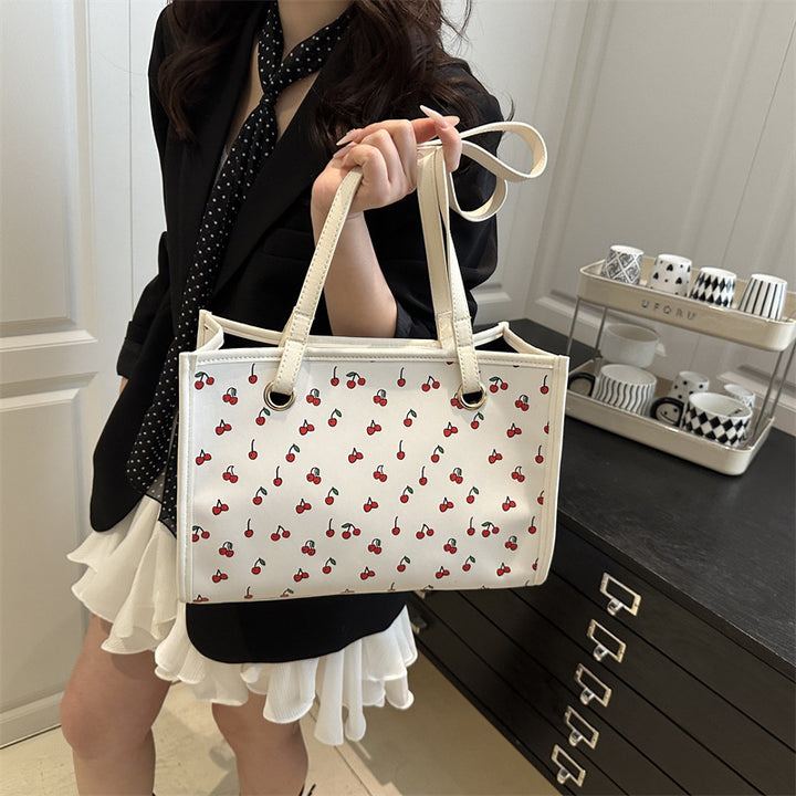 Playful Cherry Print Tote Bag Stornfield