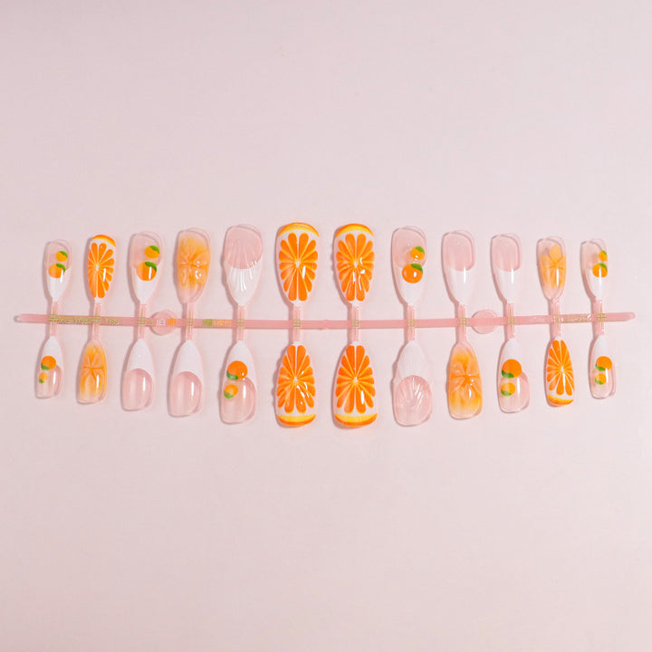 Premium Press-On Nail Set with Decorative Accents Stornfield
