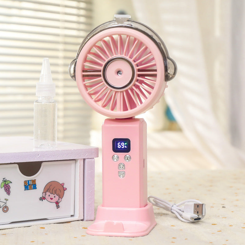 Women Portable Water Sprayer Fan with Digital Control Stornfield