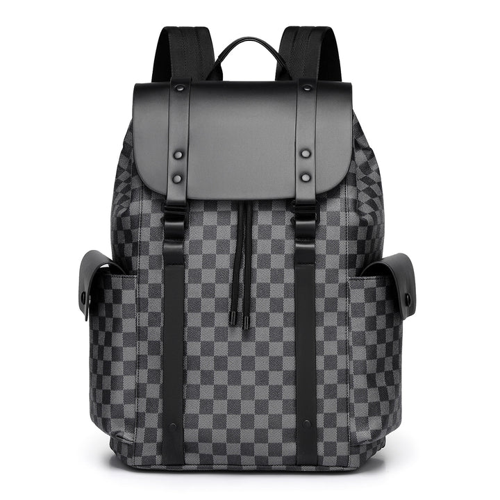Vintage Checkered Pattern Backpack Stornfield