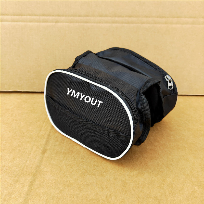 compact waterproof bicycle handlebar storage bag with quick-release straps and mesh organizer Stornfield