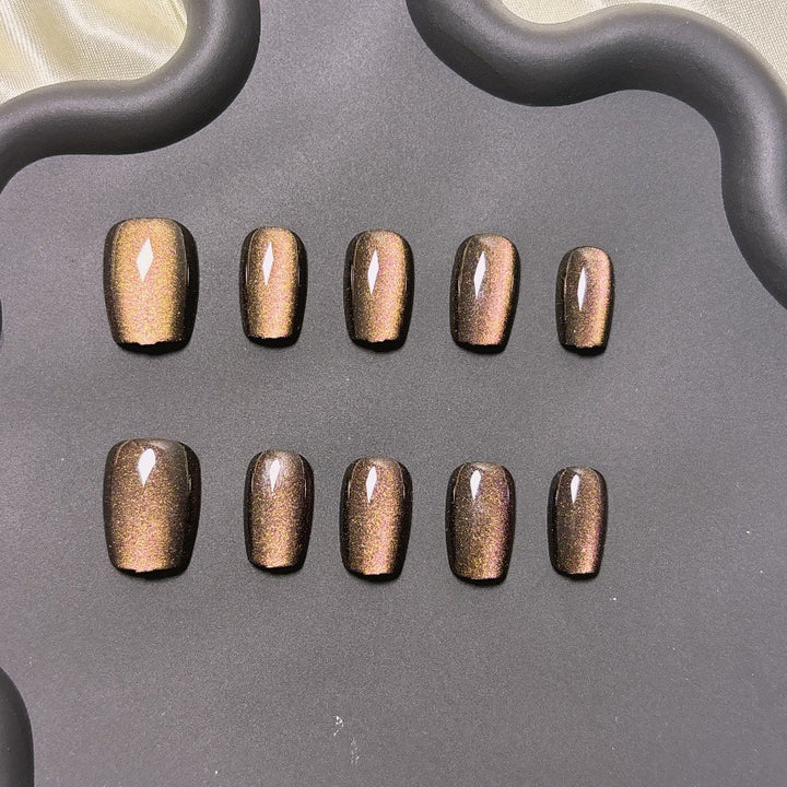 Artificial nails with shimmering metallic finish Stornfield