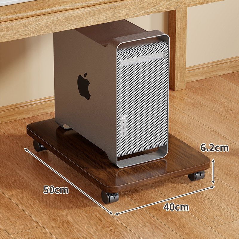 Rolling Desktop CPU Tower Stand with Swivel Casters and Anti-Slip Platform