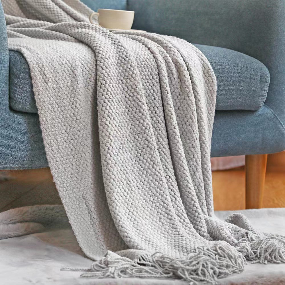Ladies Cozy Waffle Texture Blanket Stornfield