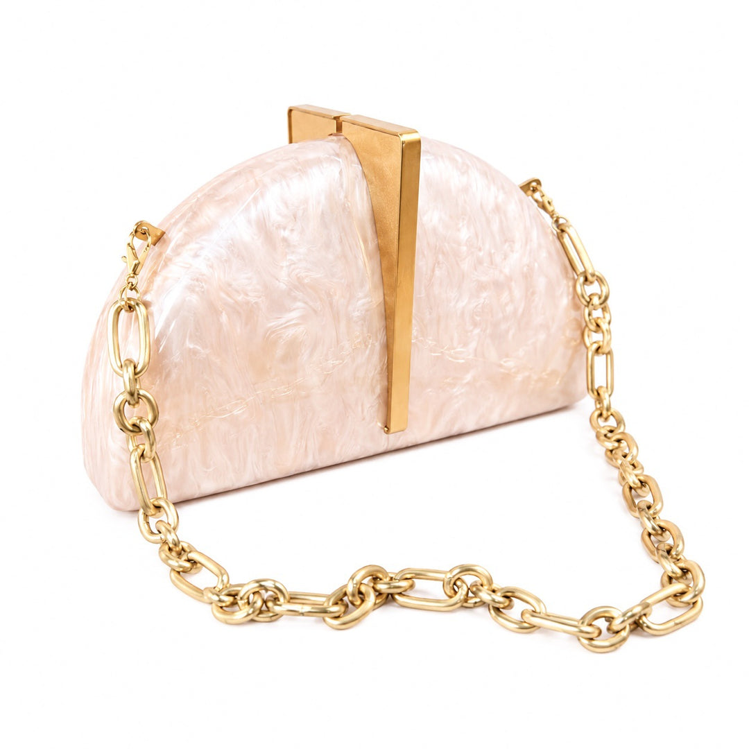 Sculpted Shell Clutch