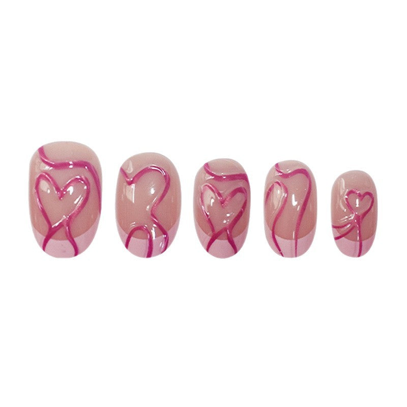 Artistic Heart Design Press-On Nails Stornfield