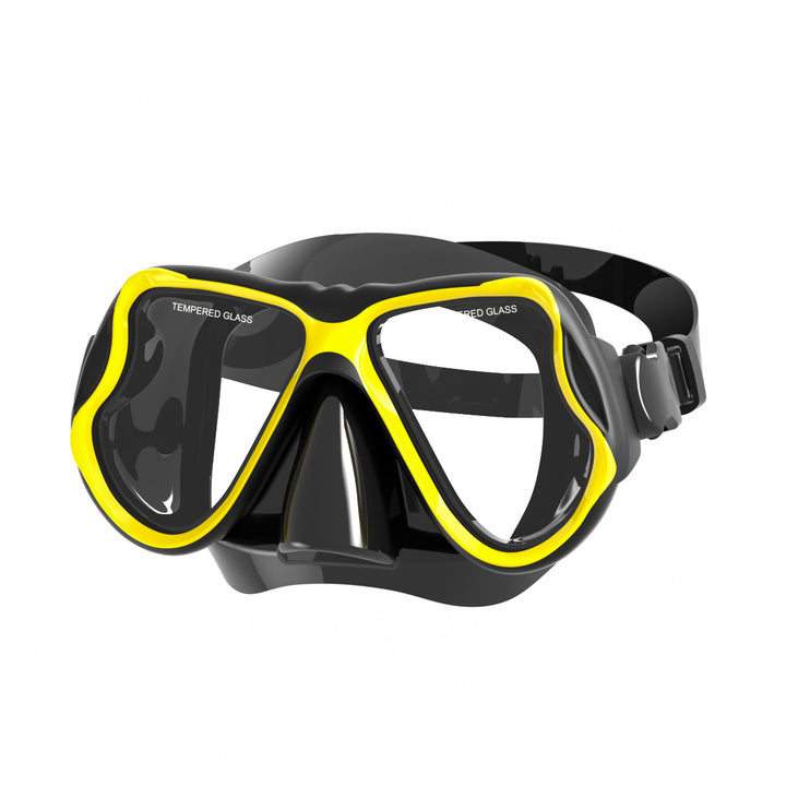 Diving mask with wide field of vision and impact-resistant design Stornfield