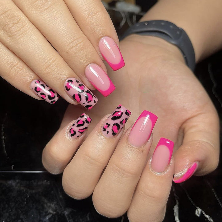 Stylish Leopard Print Nail Art Extensions Stornfield