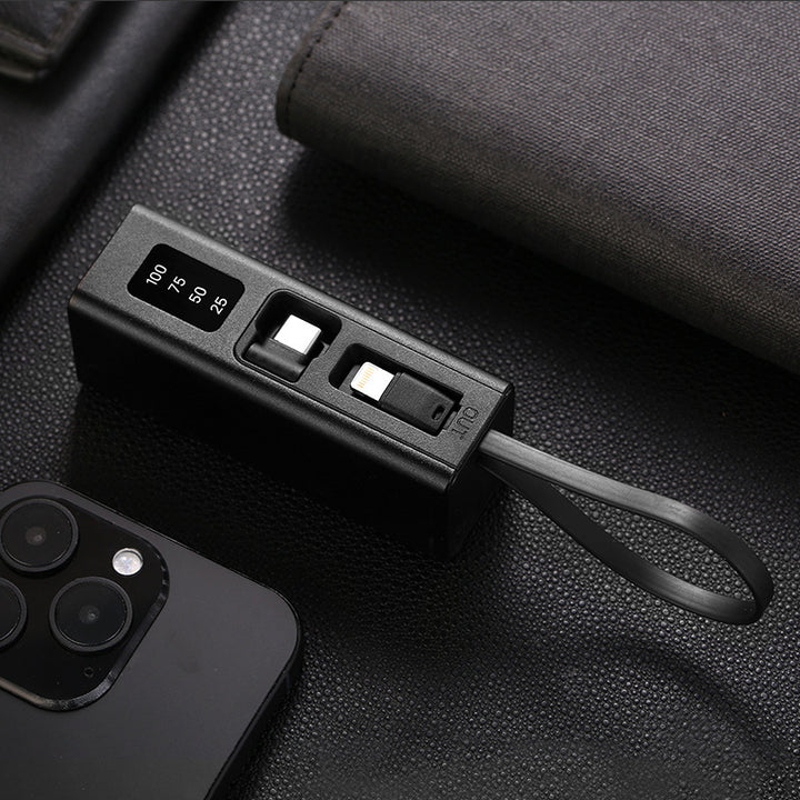 Multifunctional charger with integrated USB cable and LED display Stornfield