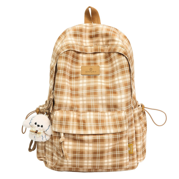Stylish Plaid Patterned Backpack Stornfield